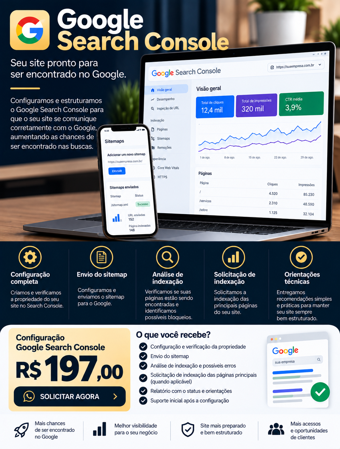 Apresentação visual ilustrativa do serviço